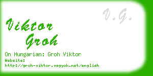 viktor groh business card